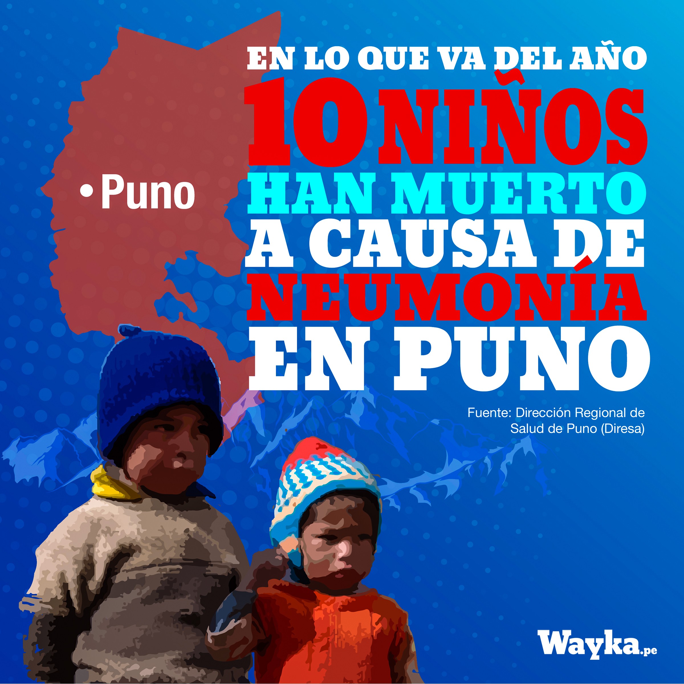 Heladas: 10 niños mueren por neumonía en Puno