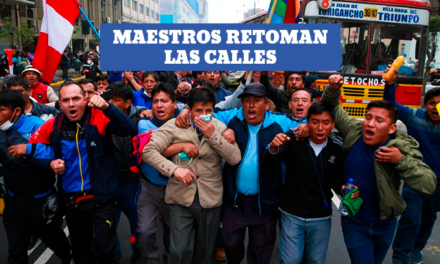 Reprimen nueva huelga de docentes en Lima