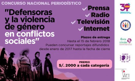 Concurso periodístico: Defensoras y la violencia de género en conflictos sociales