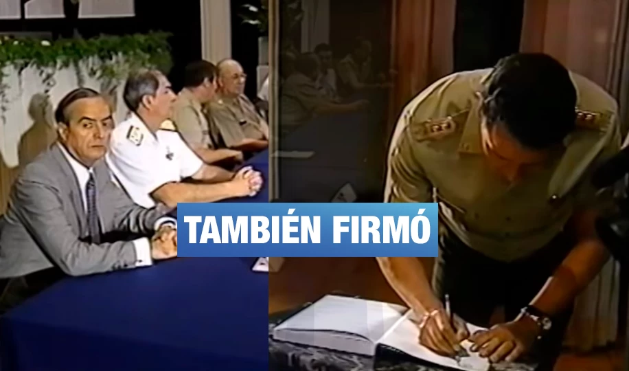 Ministro de Defensa José Huerta también firmó el ‘Acta de Sujeción’ de Montesinos