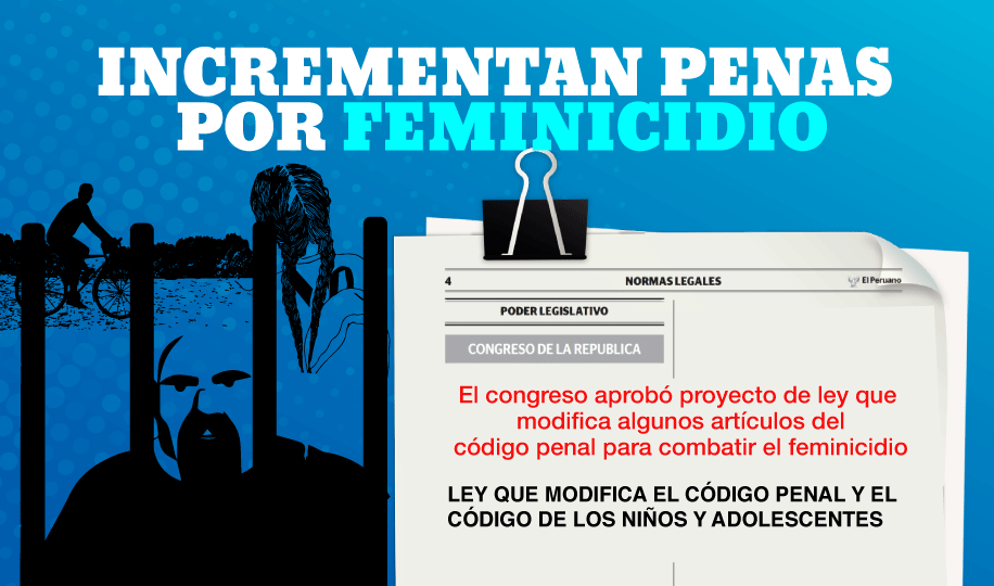 Modifican artículos del código penal para combatir feminicidios
