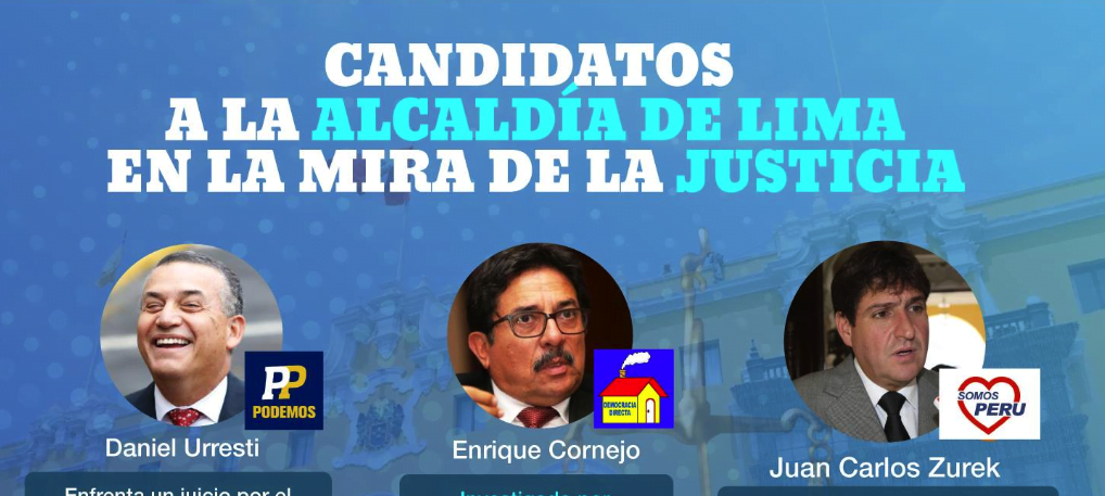 Candidatos a la alcaldía de Lima en la mira de la justicia