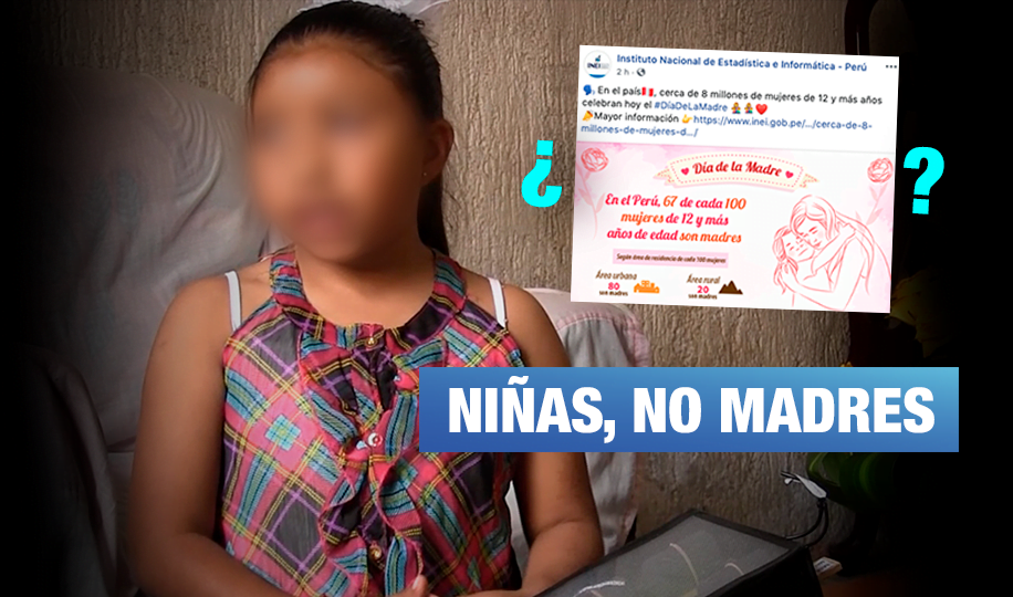 INEI publicó mensaje celebrando a niñas madres víctimas de violación