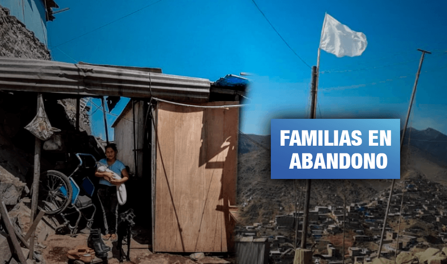 Las banderas blancas del hambre en los cerros de Villa María del Triunfo