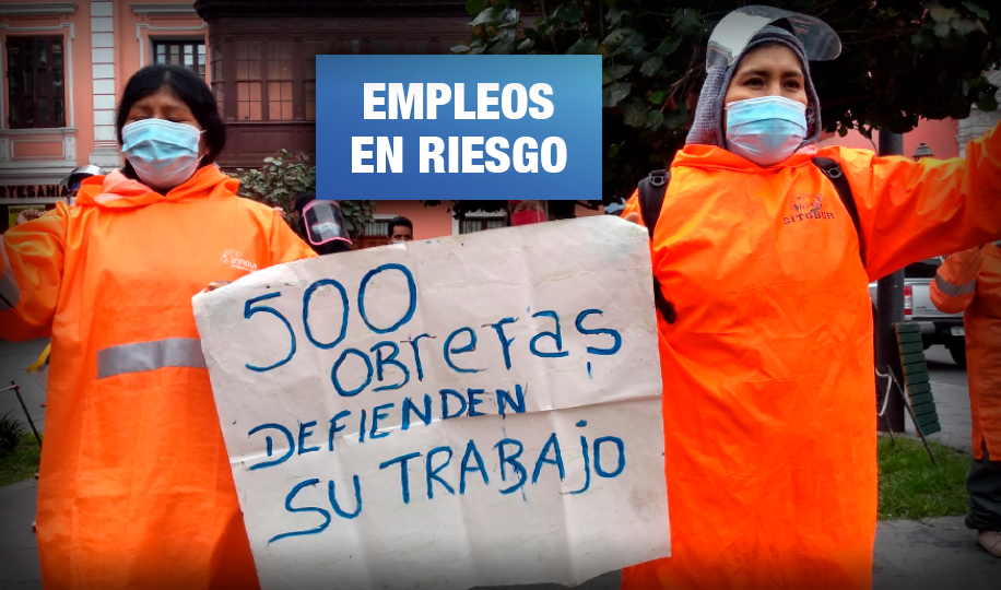 Obreras de limpieza reclaman que Municipalidad de Lima mantiene a 504 trabajadoras fuera de planilla