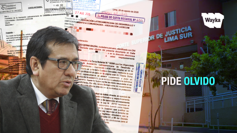 Expresidente de la Corte de Lima Sur Marco Cerna exige a Wayka borrar publicación sobre sus audios con César Hinostroza