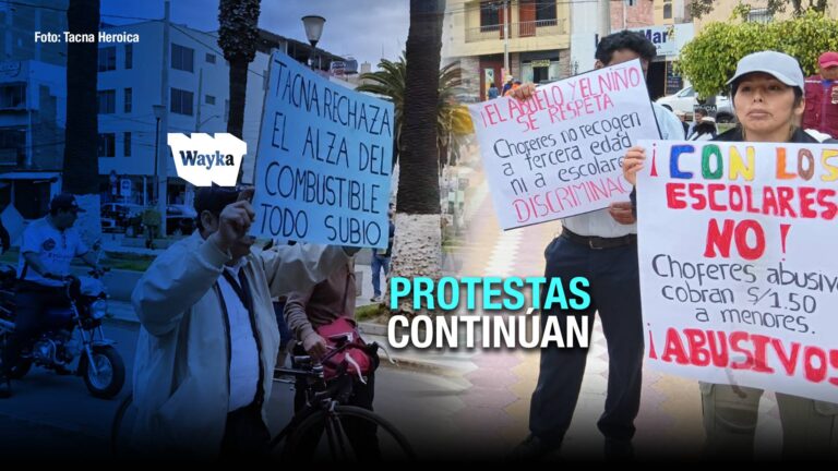 Tacna: paro de transportistas moviliza a gremios por alza de combustibles de hasta un 85% y población por aumento de pasajes.